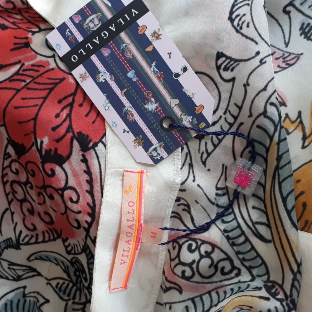 Villagallo silk printed cover up - Picture 6 of 6